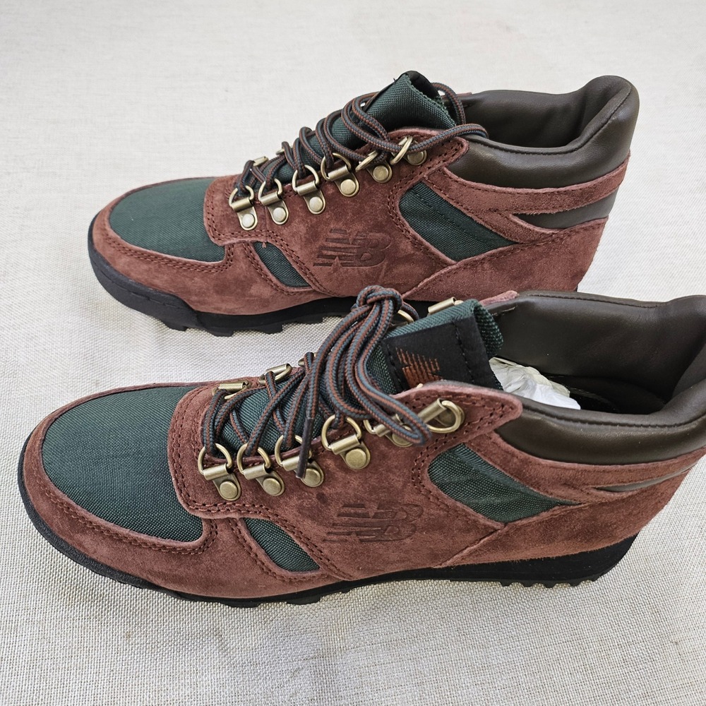 New Balance Rainier Hiking Boots Mens 5 Brown Green URAINAC Suede Vibram Hiker